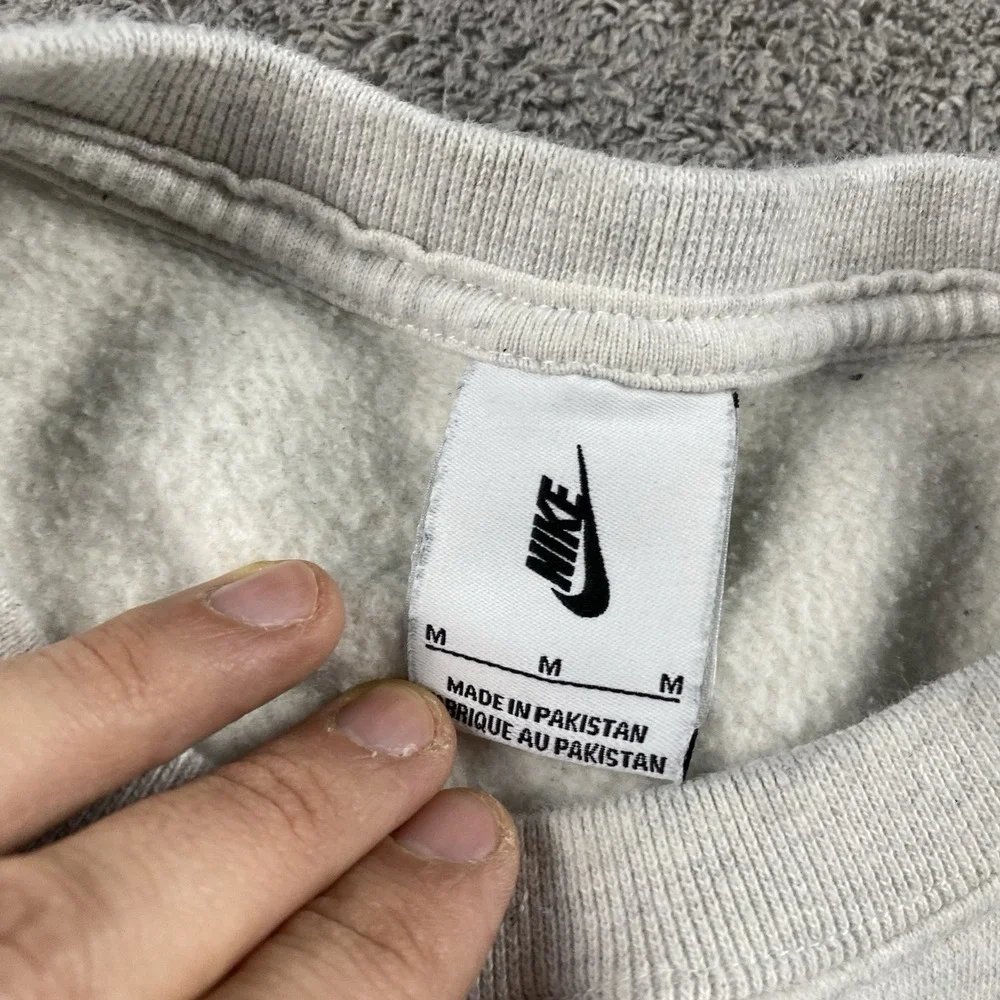 Nike‎ Mini Swoosh Sweatshirt Gray Medium Vintage Long Sleeve
